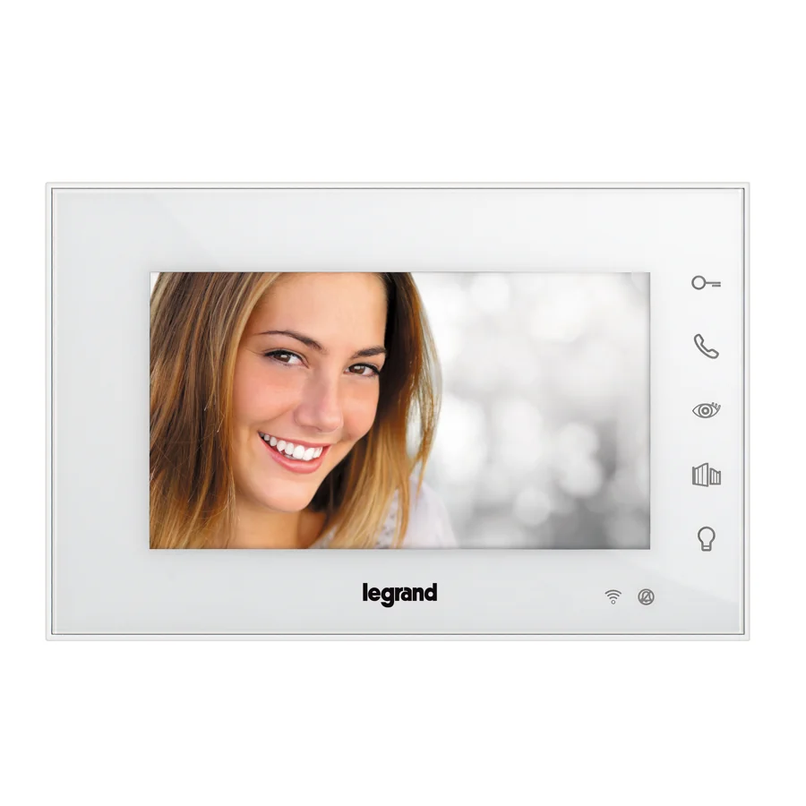 Monitor blanco Legrand Easykit Wi-Fi with Netatmo de 7 pulgadas